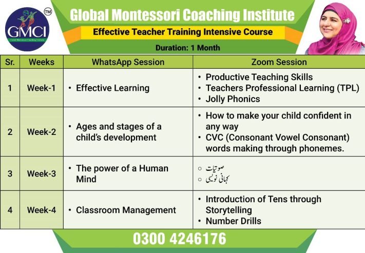 GLOBAL M0NTESSORI COACHING INSTITUTE #RG-0014